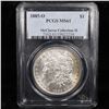 Image 2 : 5 Unc Morgan $1 Graded By PCGS Mixed Dates From The McClaren Collection Grades