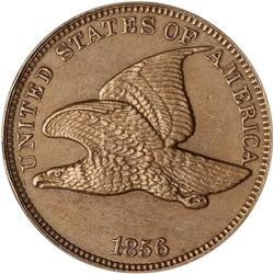 1856 Flying Eagle 1C ANACS AU58 Details. Cleaned.