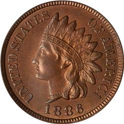 1886 Indian Head 1C. Variety 2 PCGS MS65RB