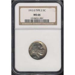 1913-S Buffalo 5C. Type 2 NGC MS66