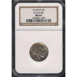 1914/3-S Buffalo 5C NGC MS64