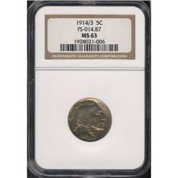 1914/3 Buffalo 5C NGC MS63