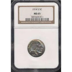 1914-S Buffalo 5C NGC MS65