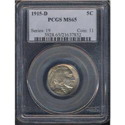 1915-D Buffalo 5C PCGS MS65
