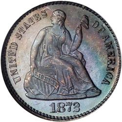 1872 Liberty Seated H10C NGC PF67