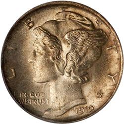 1919-D Mercury 10C PCGS MS65 FB