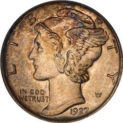1927-S Mercury 10C PCGS MS65 FB