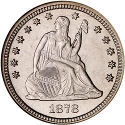 1878-CC Liberty Seated 25C NGC MS67