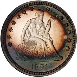 1891 Liberty Seated 25C NGC PF66 CAM