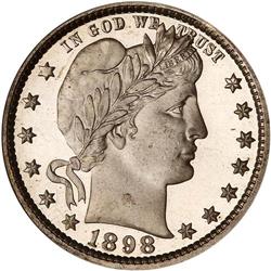 1898 Barber 25C NGC PF69 Ultra Cameo