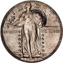 1920 Liberty Standing 25C PCGS MS65 FH