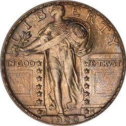 1920-S Liberty Standing 25C PCGS MS65