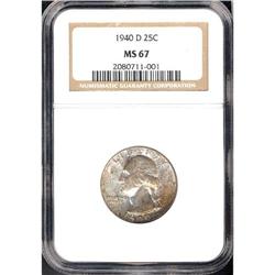1940-D Washington 25C NGC MS67