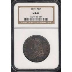 1821 Bust 50C NGC MS61