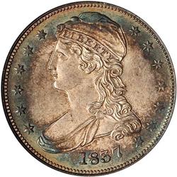 1837 Bust 50C Reeded Edge NGC MS66