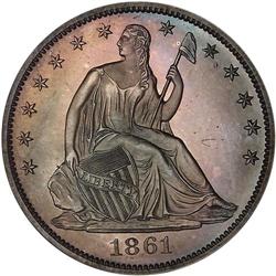 1861 Liberty Seated 50C NGC PF65