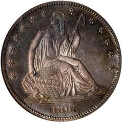1865 Liberty Seated 50C NGC PF64