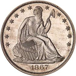 1867 Liberty Seated 50C NGC PF65 CAM