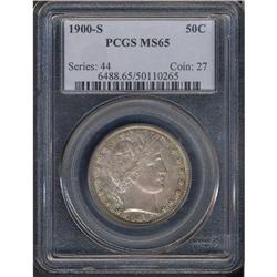 1900-S Barber 50C PCGS MS65