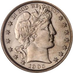 1905-O Barber 50C PCGS MS65