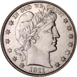 1911 Barber 50C NGC MS65*
