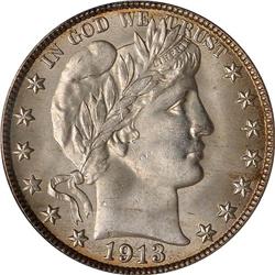 1913-S Barber 50C NGC MS65