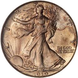 1919 Liberty Walking 50C PCGS MS65