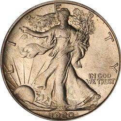 1920-S Liberty Walking 50C PCGS MS65