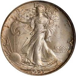 1921-D Liberty Walking 50C NGC MS66
