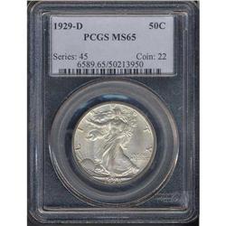 1929-D Liberty Walking 50C PCGS MS65