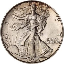 1934-S Liberty Walking 50C PCGS MS65