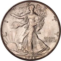 1938-D Liberty Walking 50C PCGS MS65