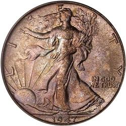 1947 Liberty Walking 50C NGC MS67