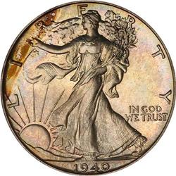 1940 Liberty Walking 50C PCGS PF68