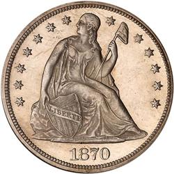 1870 Liberty Seated $1 NGC MS65