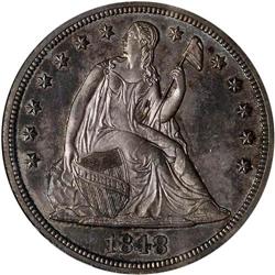 1848 Liberty Seated $1 NGC PF64