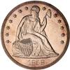 Image 1 : 1858 Liberty Seated No Motto $1 NGC PF64