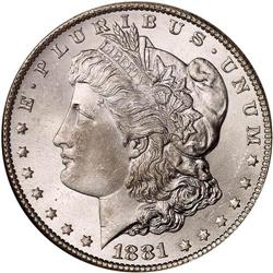 1881-CC Morgan $1 NGC MS67
