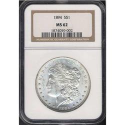 1894 Morgan $1 NGC MS62