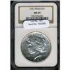 Image 3 : 1921 Peace $1 NGC MS65