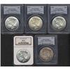 Image 1 : Lot of Five Peace Dollars