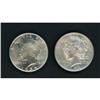 Image 3 : Lot of Two Peace Dollars Raw