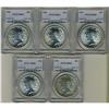 Image 3 : Lot of Five Peace Dollars