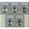 Image 3 : Lot of Five Peace Dollars PCGS MS65
