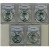 Image 3 : Lot of Five Peace Dollars PCGS MS65