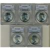 Image 1 : Lot of Five Peace Dollars PCGS MS65