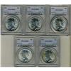 Image 3 : Lot of Five Peace Dollars PCGS MS65