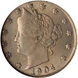 1904 Liberty 5C NGC MS64 Mint Error