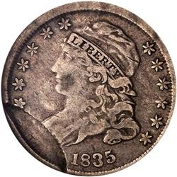 1835 Bust 10C NGC VF25 Mint Error