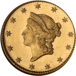 1849 $1 Gold Liberty. No L NGC MS68*